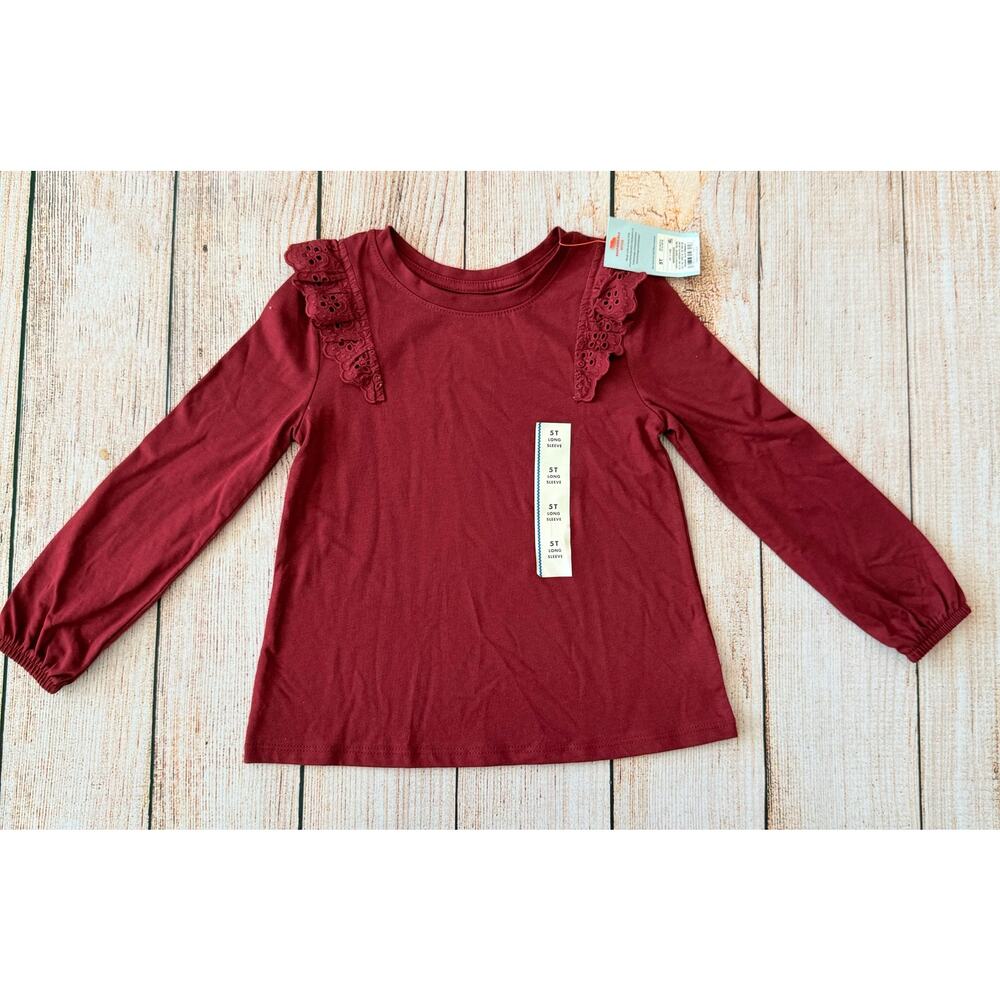 NWT - GIRLS 5T - CAT & JACK - Long Sleeve Tee